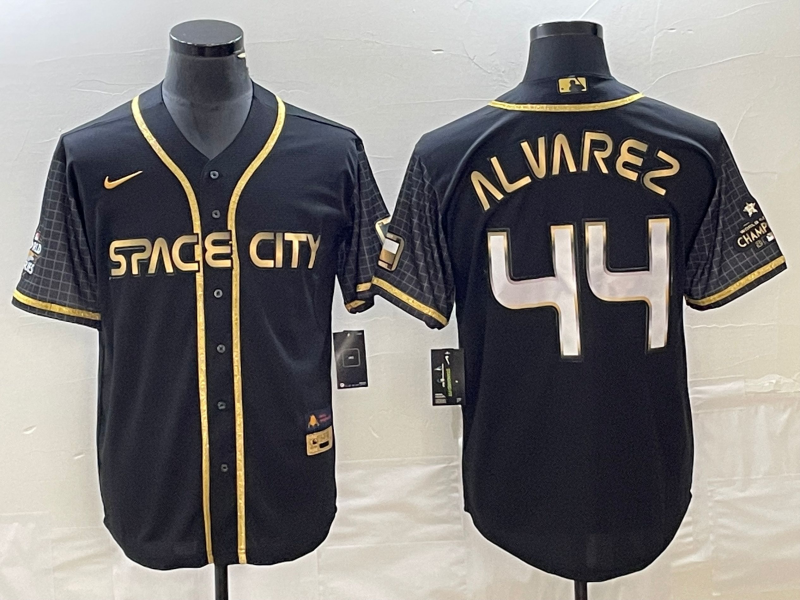 Men's Houston Astros Yordan Alvarez #44 Black City Connect Jersey
